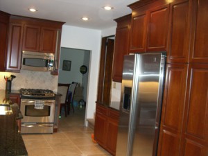 Completed view of oven & fridge